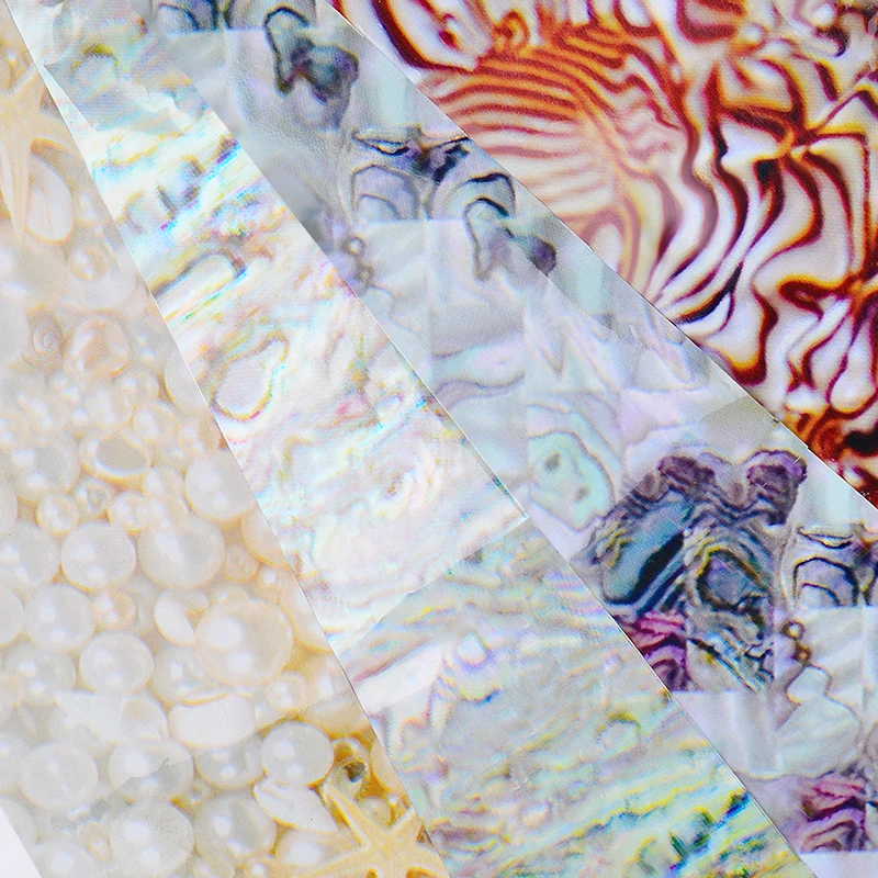 16 шт голографическая переводная наклейка для ногтей градиентная мраморная