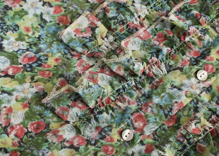 2019 Женские повседневные шифоновые Блузы с коротким рукавом плиссированные