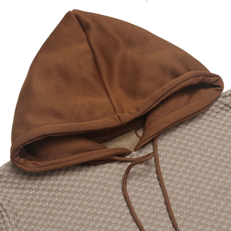 Мужские брендовые толстовки с капюшоном в клетку однотонная толстовка модный