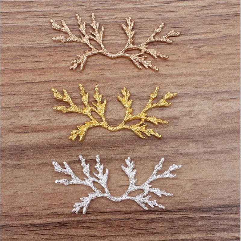 

SIXTY TOWFISH 20 Pieces DIY Jewelry Accessories 25*59mm Retro Palace Headwear Step-shaking Hairpin Alloy Multi-pine Branches