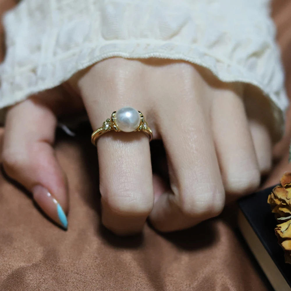 Большие искусственные жемчужины золотого цвета металлические медные полые