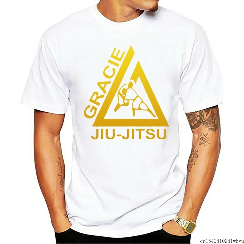 

2021 Summer Round Neck Man Tee Shirts Funny Man New Gracie Jiu Jitsu Classic Logo Printing Selling Casual Men T-shirt size M-5XL