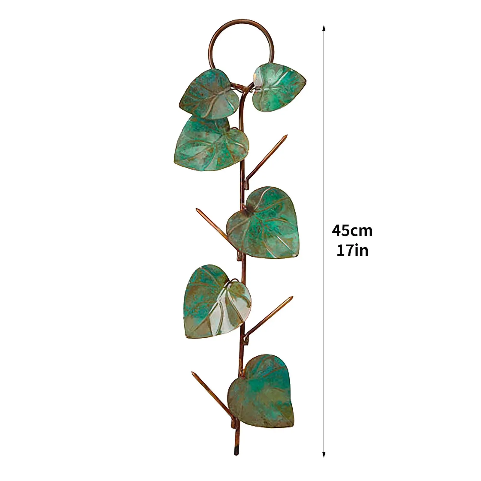 

Metal Bird Feeder Anti-rust Coating Durable Green Leaf Hanging Drinking Container Outdoor Fruit Bird Feeder Gardening Decoration