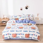 Модные Простые Стиль домашних наборов постельного белья с героями мультфильмов Комплект постельного белья (пододеяльник, простынь Зима полный Король Один Queen 34 шт. Весна 2021