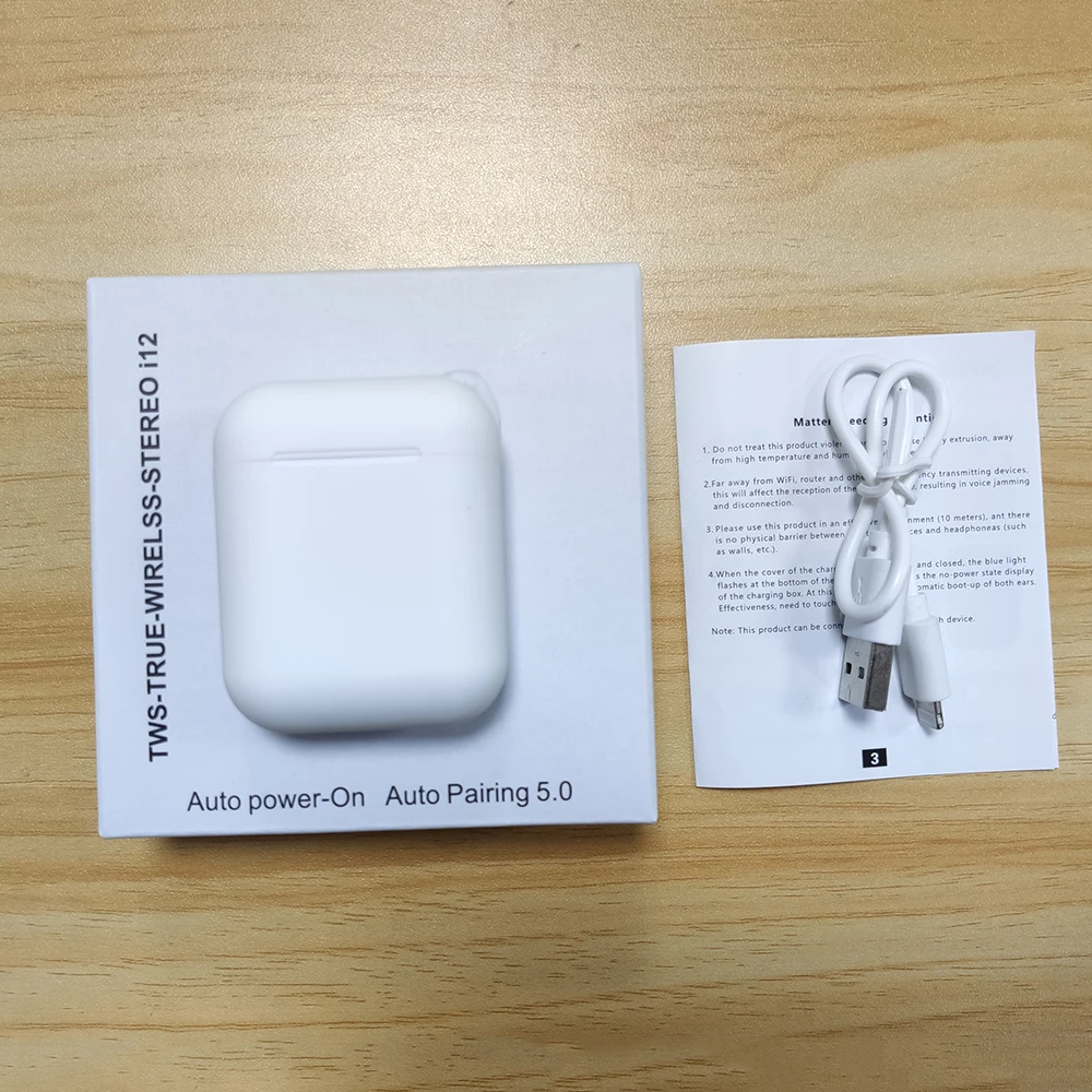 i12D Matte white i12 tws Bluetooth 5,0 Беспроводная гарнитура наушники Bluetooth Сенсорный всплывающий спортивный наушник стерео гарнитура беспроводные наушники - Цвет: i12D Matte white