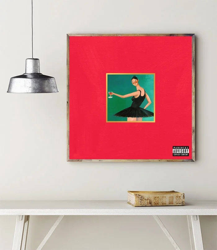 Kanye West My Beautiful Dark Twisted Fantasy Music альбом художественный постер домашний декор Картина