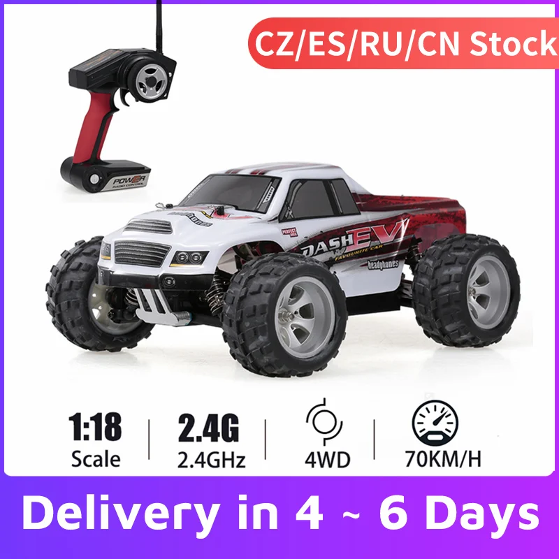 WLtoys 1/18 гоночный автомобиль Радиоуправляемый 2 4 ГГц 4WD 70 км/ч высокая скорость