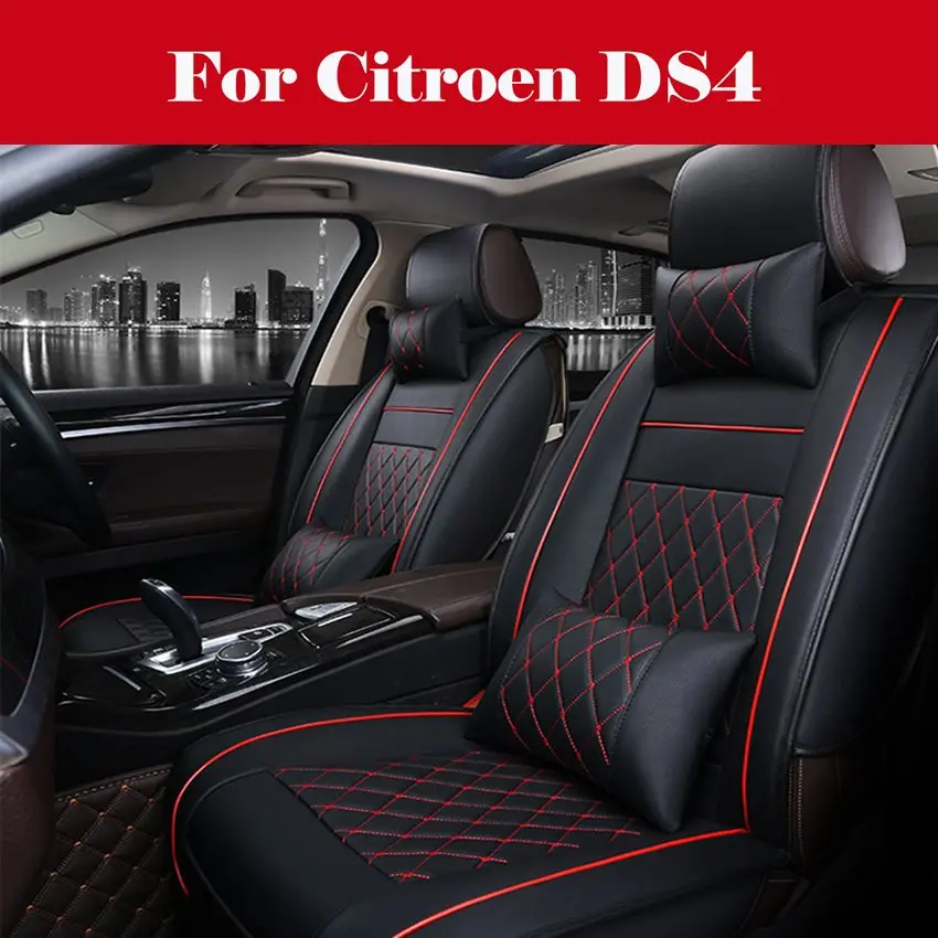 

Роскошный чехол на автомобильное сиденье на 5 сидений, внедорожник, седан, полный комплект, утолщенная фототкань для Citroen DS4