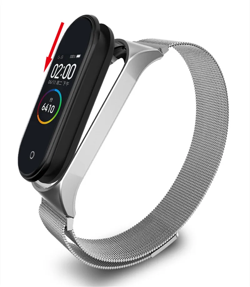 

Magnetic Metal Strap For Xiaomi Mi Band 3/4 Smart Wristband Stainless Steel for xiaomi miband 5 strap mi band 4 bracelet