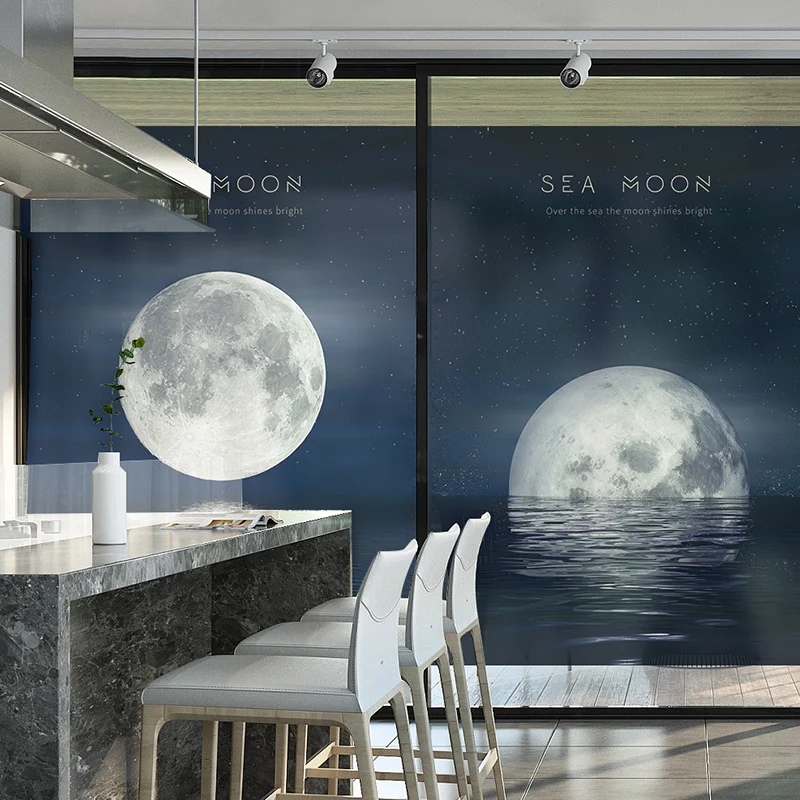 

Customized window glass sticker bathroom toilet sun protection glass film window sticker heat insulation film