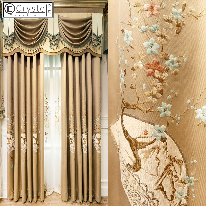 

Жаккардовые занавески в китайском стиле, точные занавески для гостиной, спальни, современные минималистичные зеркальные шторы