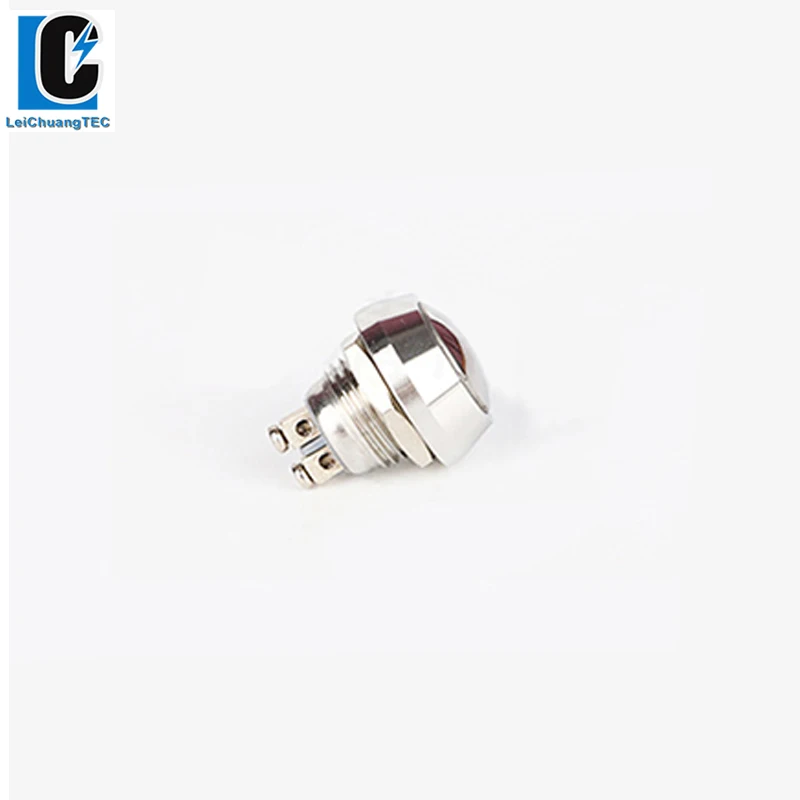 

12mm 1NO Self Compound Metal Big Head Push Button Switch Waterproof Momentary Self-reset Push Button Switch