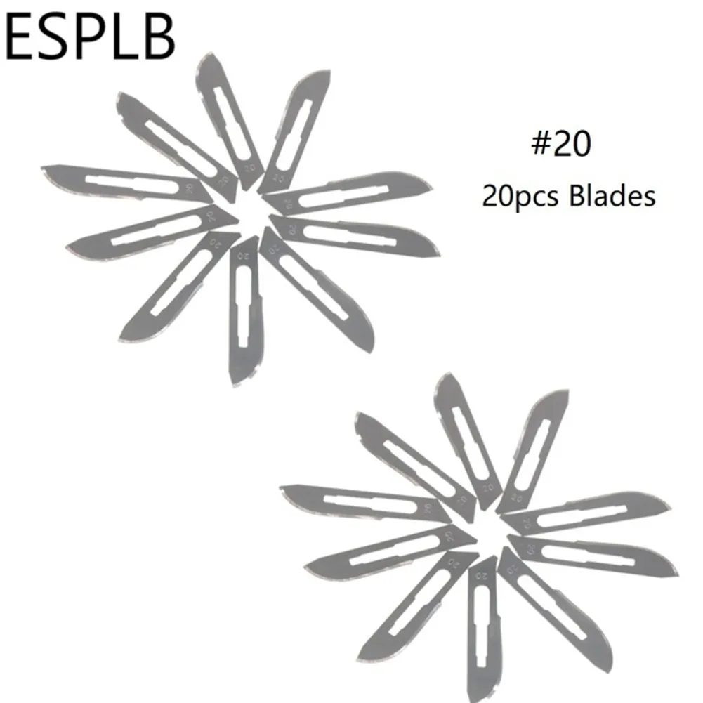 20 шт. металлические лезвия для резьбы из нержавеющей стали #10 11 12 15 22 23 24