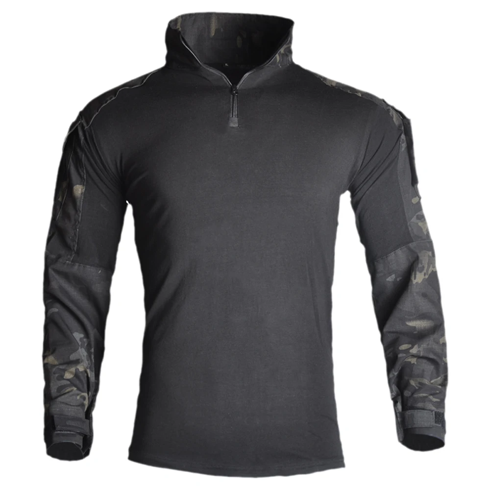 Man Multicam T-shirts Army Camouflage Combat Tactical T Shirt Military Men Long Sleeve T-Shirt Airsoft Top Tees Male Clothing |