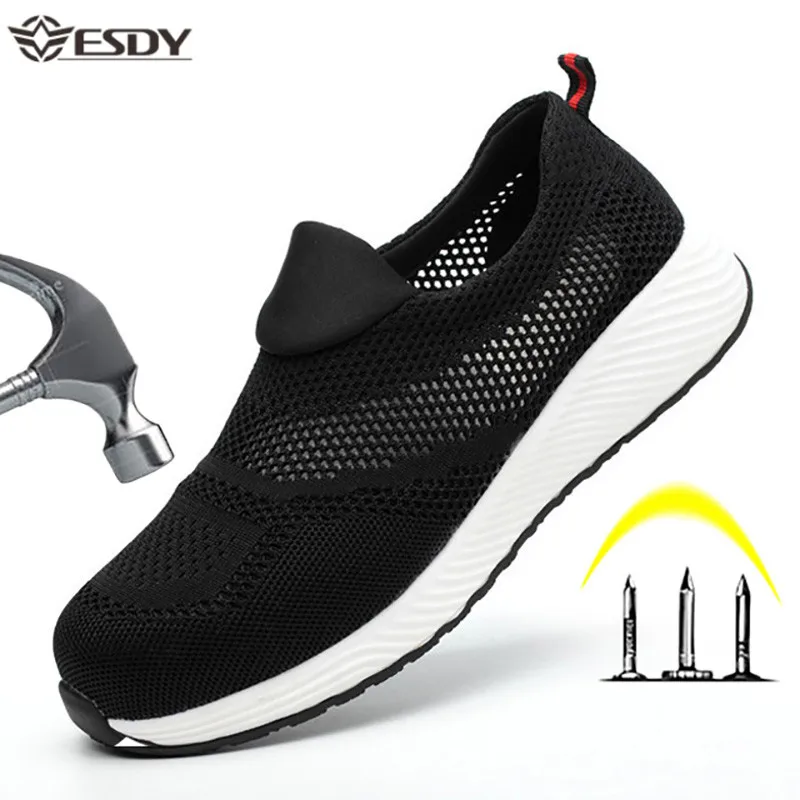 Women Lightweight Steel Toecap Indestructible Shoes Anti-sma
