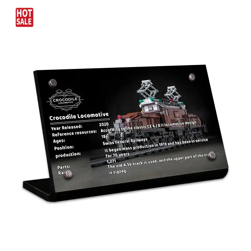 

2021 new The Acrylic Display Stand Brand For Crocodile Locomotive 10277 Recreate the Iconic desk ornament adult's kid's toys