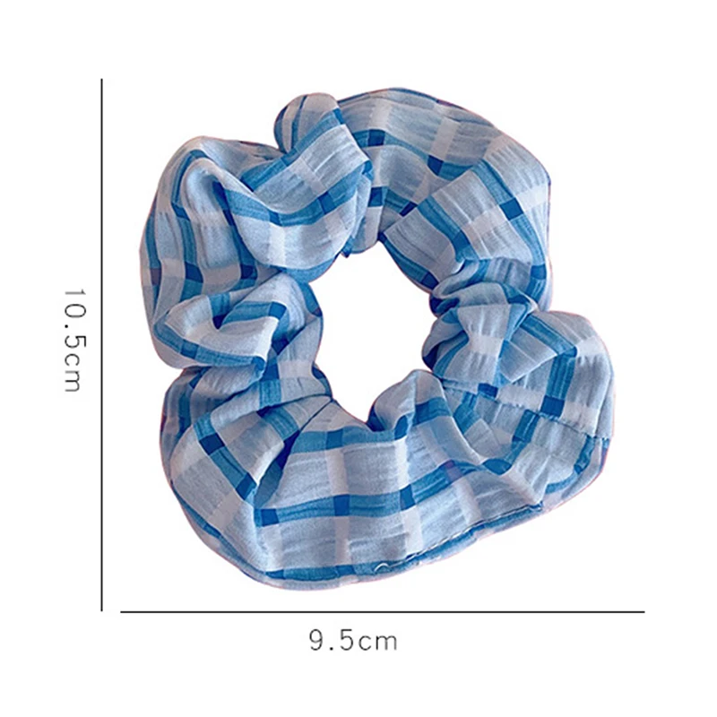 

1PC Vintage Scrunchie Stretch Headband Lattice Plaid Scrunchies Women Elastic Hair Bands Girls Hair Ties Striped Hair Accessorie