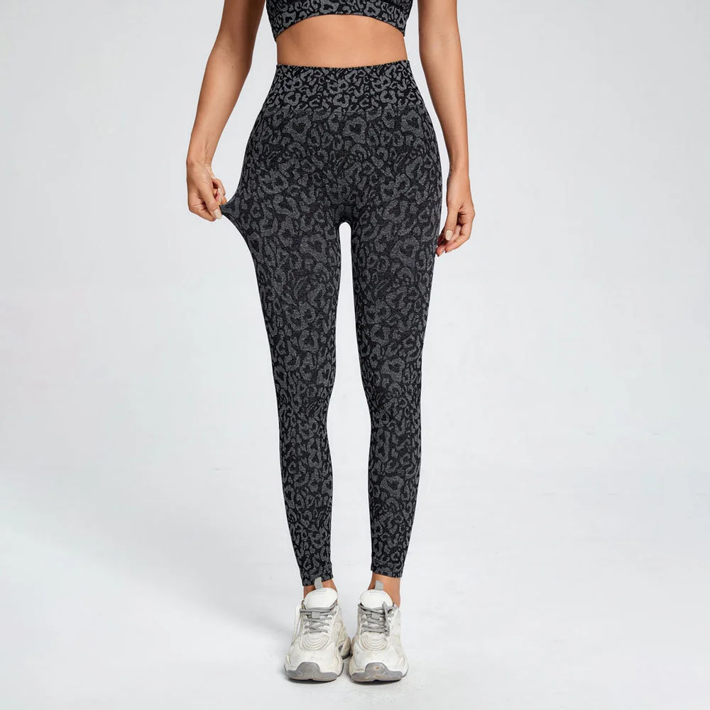 Leopard Prints Yoga Pants Seamless Leggings Sport Women Fitness High Waist Elastic Squat Proof GYM Joggers Booty Scrunch Tights