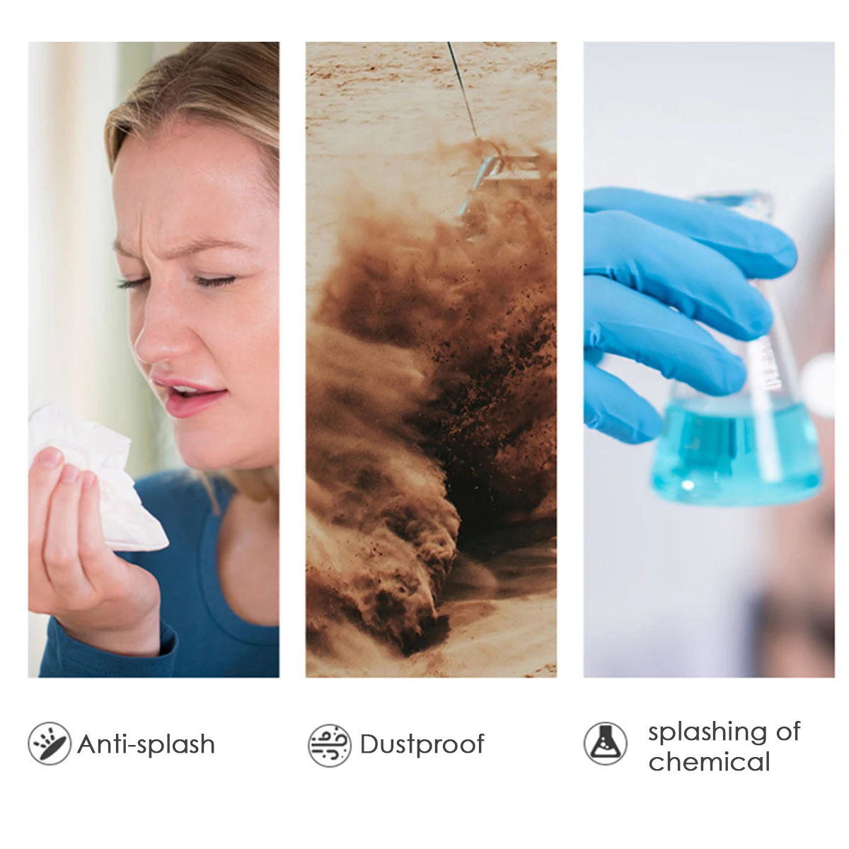 Пылезащитные ветрозащитные Защитные очки ударостойкие защитные с брызгами для