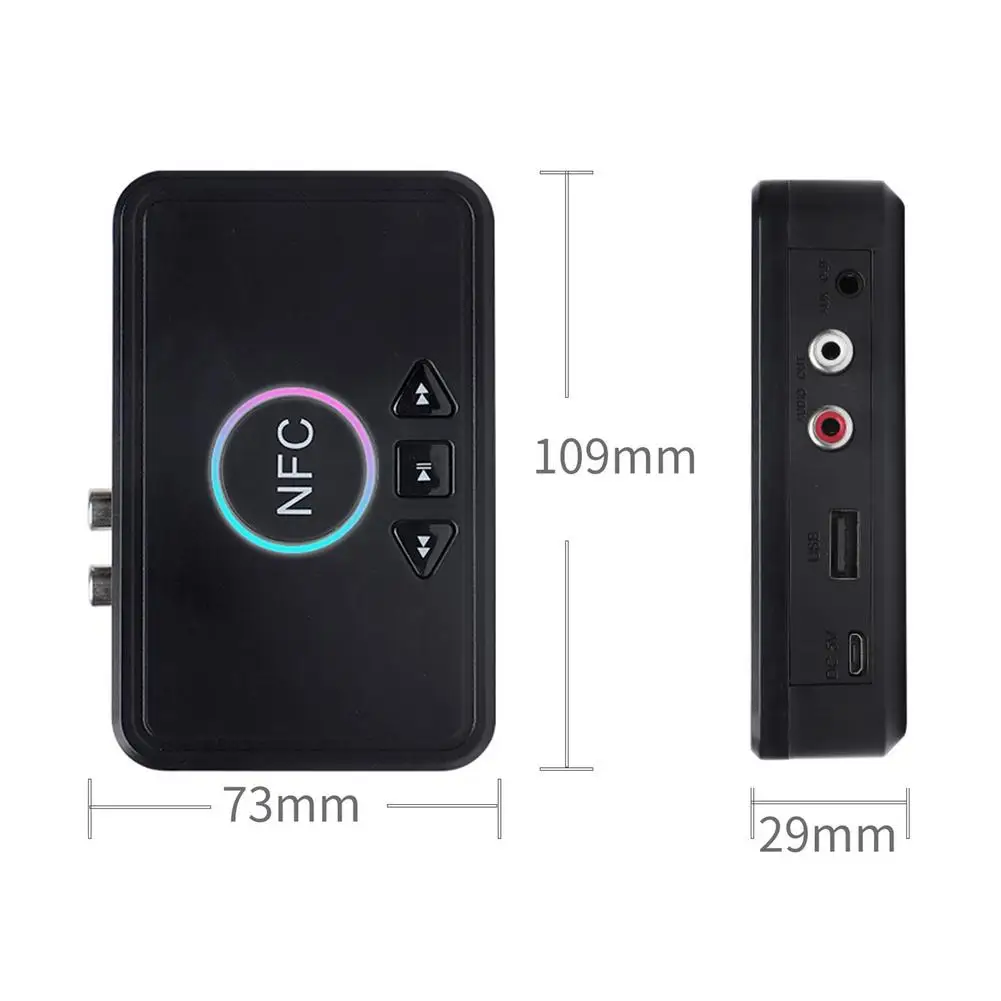 NFC5.0 Wireless Bluetooth 5.0 Receiver 2RCA + EDR 3.5mm Jack Aux USB HiFi Stereo Audio Adapter For Car Speaker PC | Электроника