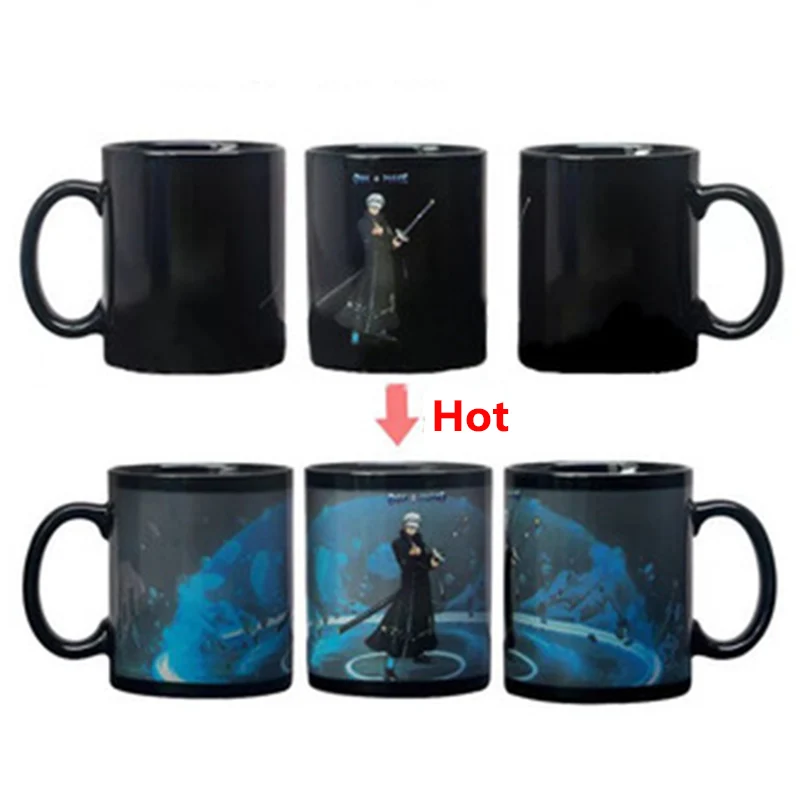 Новинка, 1 шт., 350 мл, цельные кофейные кружки, чашка для чая с изменением цвета, Луффи Зоро, аниме, мультфильмы, новинка, подарки на день рождения, много стилей