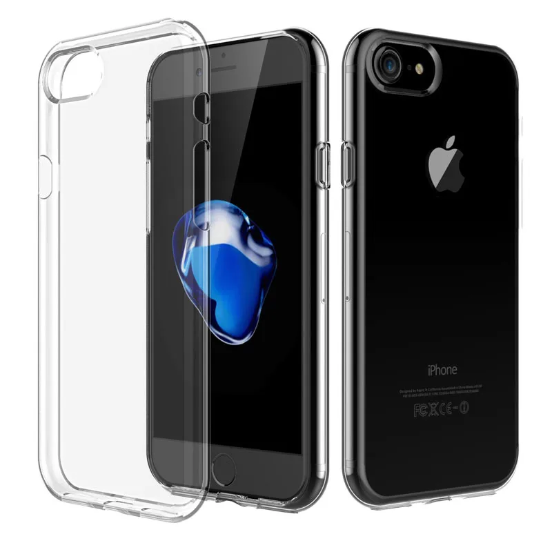Для iPhone 7 8 Plus чехол 360 полная защита ультра тонкий ТПУ для 6 6S 5 X XS XR 11 12 Pro Max |