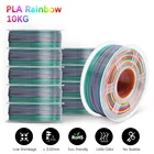 Наполнитель для 3D-принтера PLA Rainbow, 1,75 мм, 5 рулоновкомплект