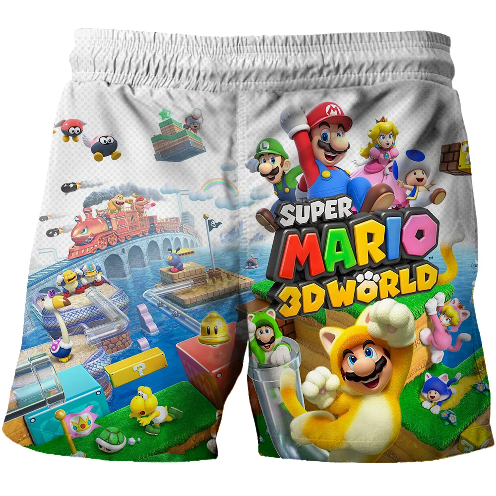 

Summer Children's Shorts Boy Sports Casual Shorts Mario Fashion 3D Cartoon Shorts Mario Brothers Cute Boy Girl Quick Dry Shorts