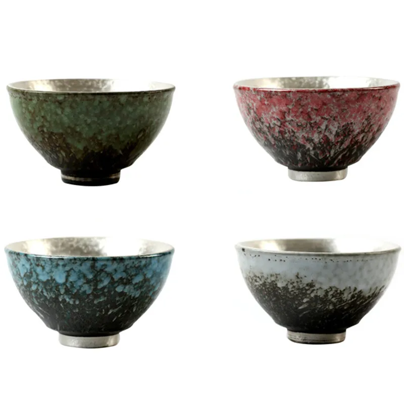 999 Серебряная чайная чашка ручной работы керамическая эмалированная Одиночная