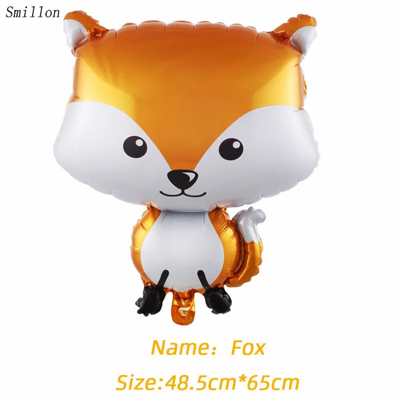 1/5 шт. алюминиевые воздушные шары в виде лисы украшения для дня рождения баллон с
