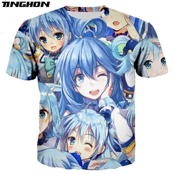 Женская и мужская летняя футболка Повседневная с 3D-принтом Re: Zero Fullprint в стиле
