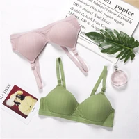 roseheart for women pink green bralette wireless seamless bras cup a b padded maiden bras underwear female bras cotton