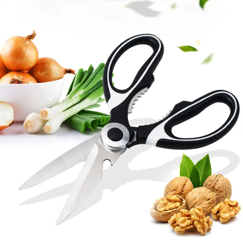 

1PC Kitchen Scissors Stainless Steel Food Shears for Meat Vegetables Herb Chicken Scissors Multifunctional Kitchen Tool