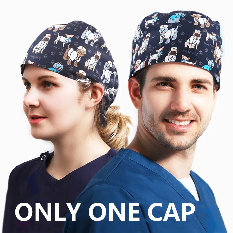 Scrub Cap 5 Темно-синяя космическая ракета, Мужская медицинская шапка с принтом, шапка для стоматолога, для работы в клинике, хирургические головные уборы, кепка для кормления, ультра мягкая, дешевая распродажа - Цвет: Scrub Cap 5