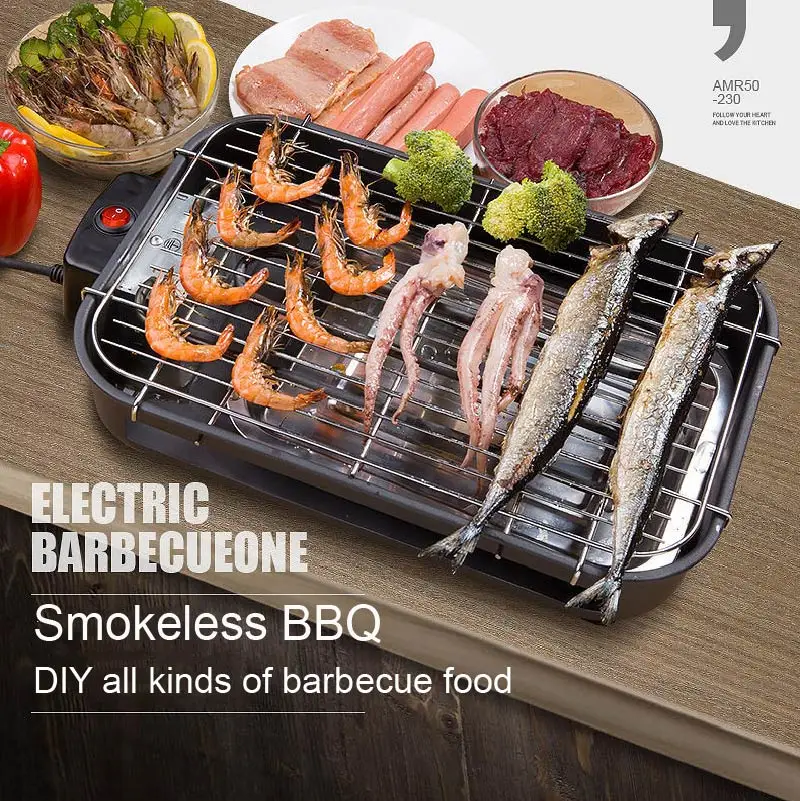 Дешево Многофункциональный Электрический гриль из нержавеющей стали, 1300 Вт, 220 В