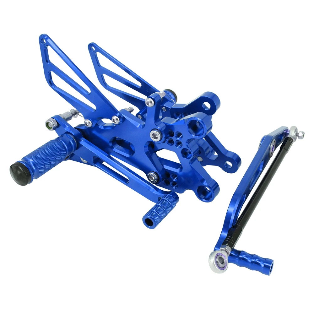 CNC регулируемый заготовка подножки педали для YAMAHA YZFR6 YZF-R6 YZF R6 2006 2007 2008 2009 2010 2011 2012 2013 - Цвет: Синий