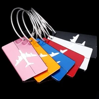 aluminium luggage tag travel accessories baggage name tags suitcase address label holder organizer for travel luggage strap