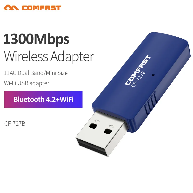 Беспроводной Wi Fi адаптер Comfast 1300 Мбит/с Bluetooth 4 2 USB 802.11ac/b/g/n сетевая карта 4G и 5 8G