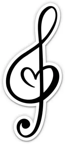 

GT Graphics Express Treble Clef Music - Vinyl Sticker Waterproof Decal