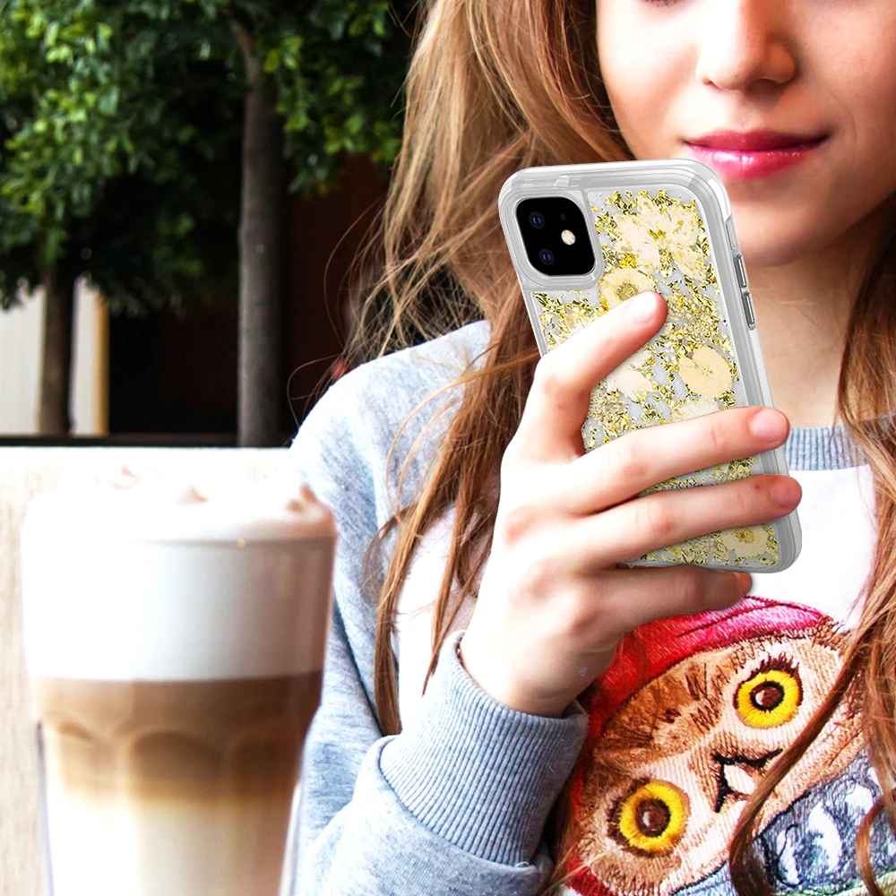 3 Layer Glitter Case for iPhone 6 6s 7 8 Plus XS Max XR X Cover Luxury Bling Sparkle Designer Shining Fashion PH06 |