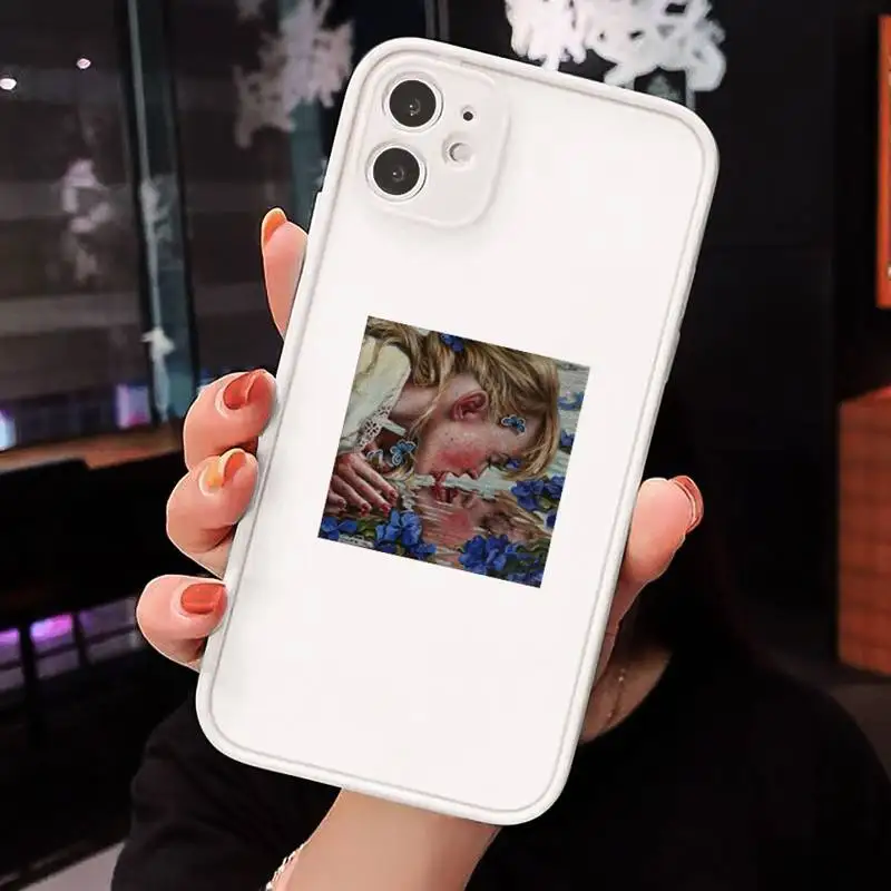 

aesthetics art text pattern luxury Phone Cases shell matte transparent For iphone 7 8 11 12 plus mini x xs xr pro max cover