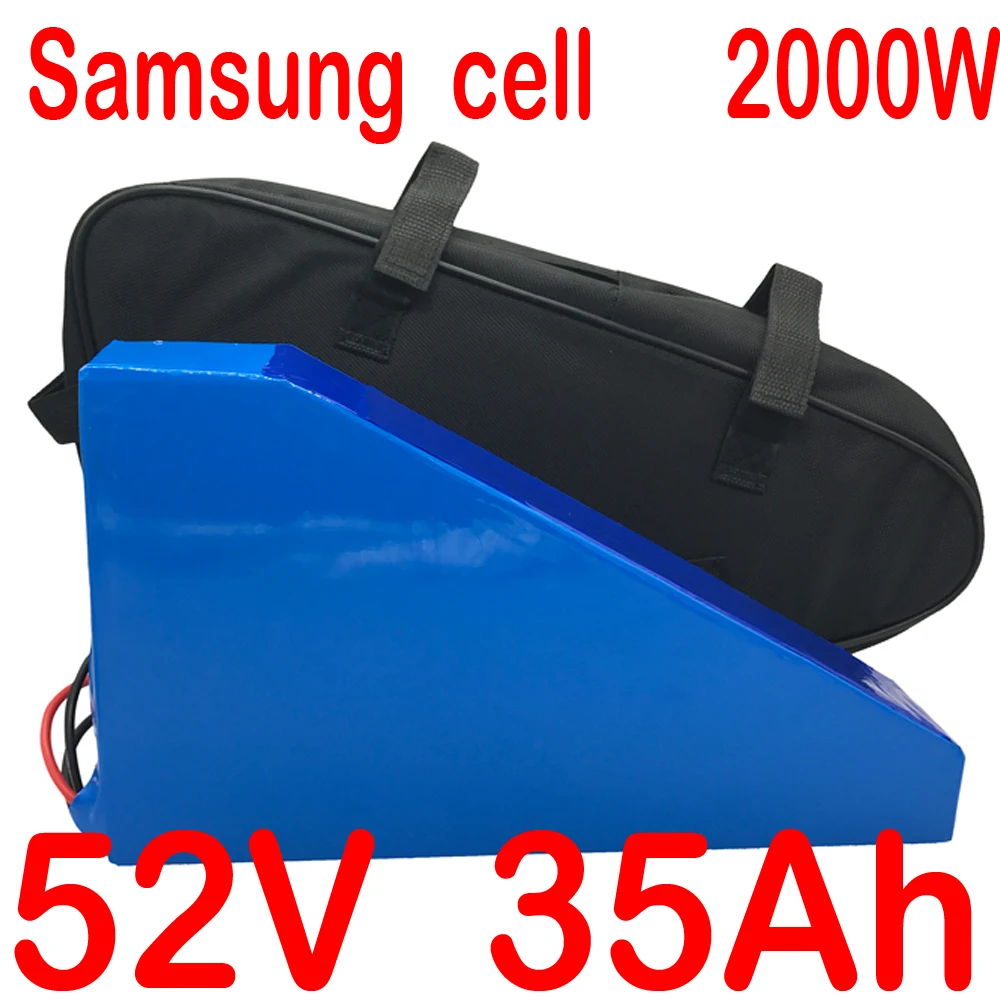 

52V 13Ah 15Ah 18Ah 20Ah 25Ah 30Ah 35Ah Electric Bike Lithium Battery Samsung Cell48V/52V 500W 1000W 2000W Triangle Ebike Battery