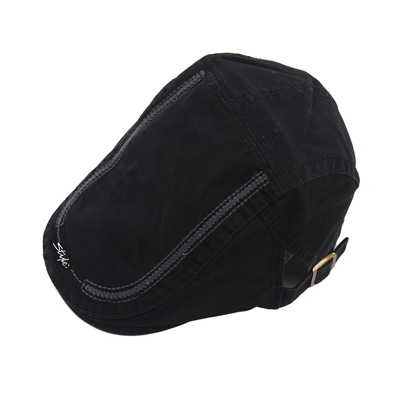 Mens Flat Cap Cotton Soft Fit Newsboy Summer Driving Hat Winter Spring Autumn Beret Peak Black Irish Hunting | Аксессуары для