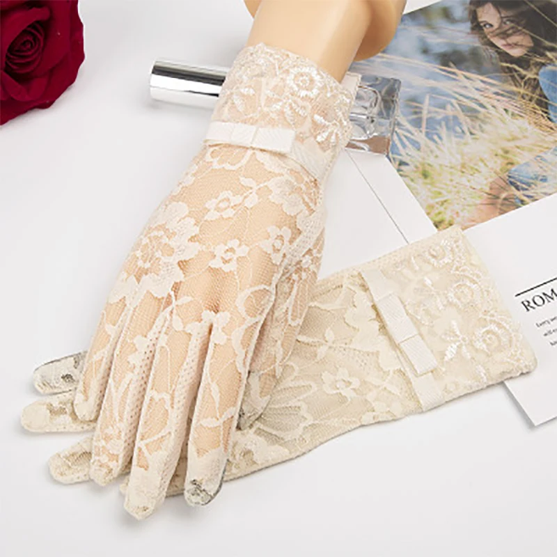 Женские кружевные перчатки GRITION сексуальные Нескользящие дышащие удобные с