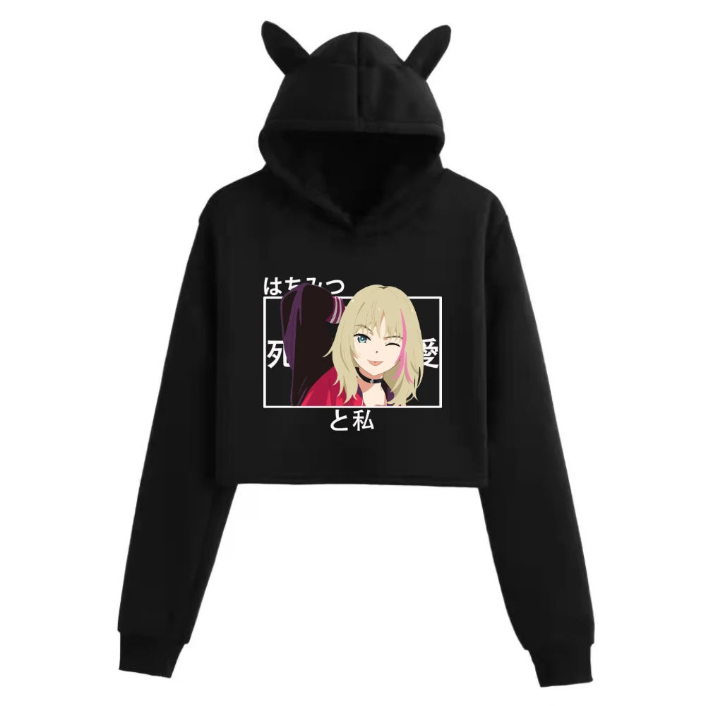 

Hot Anime Wonder Egg Priority Rika Hoodie Fashion Pullovers Tops Cute Print Woman Sweatshirt