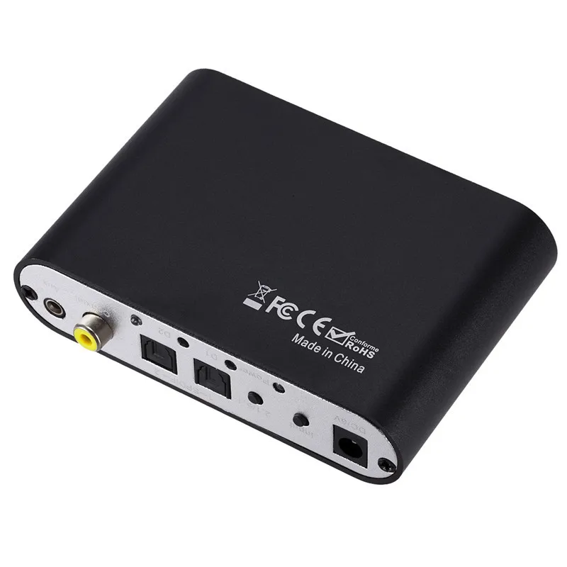 5 1 CH HD аудио декодер SPDIF коаксиальный к RCA DTS AC3 оптический цифровой усилитель
