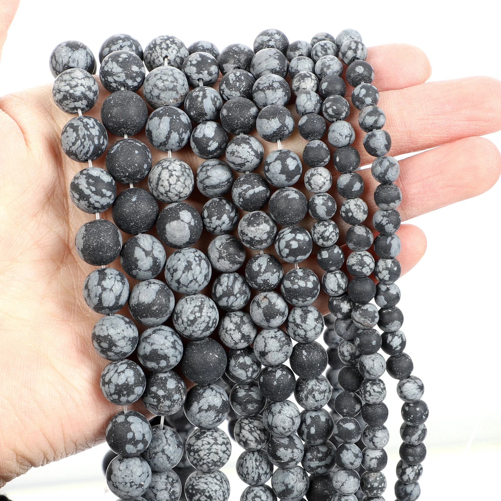 

Матовые Круглые бусины-разделители со снежинками для изготовления ювелирных изделий «сделай сам», браслетов, ожерелий, аксессуаров, подвес...