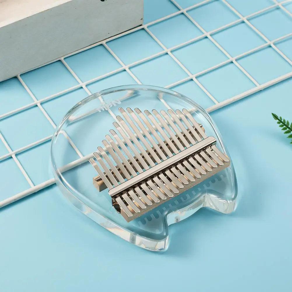 Mounchain NK-CT Crystal Cat 17 key Kalimba Acrylic Thumb Piano Mbira Transparent Keyboard Instrument