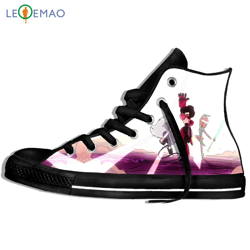 

Outdoor Walking Shoes Funny Cartoon Steven Universe Men/High-top Loafers Harajuku Style Streetwear Comfortable Students Sneakers