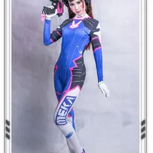 Full Set D.VA Cosplay Costume Gun Headset Armour 3D Print Classic Skin Bodysuit Halloween Cosplay DVA Zentai Kids Adult